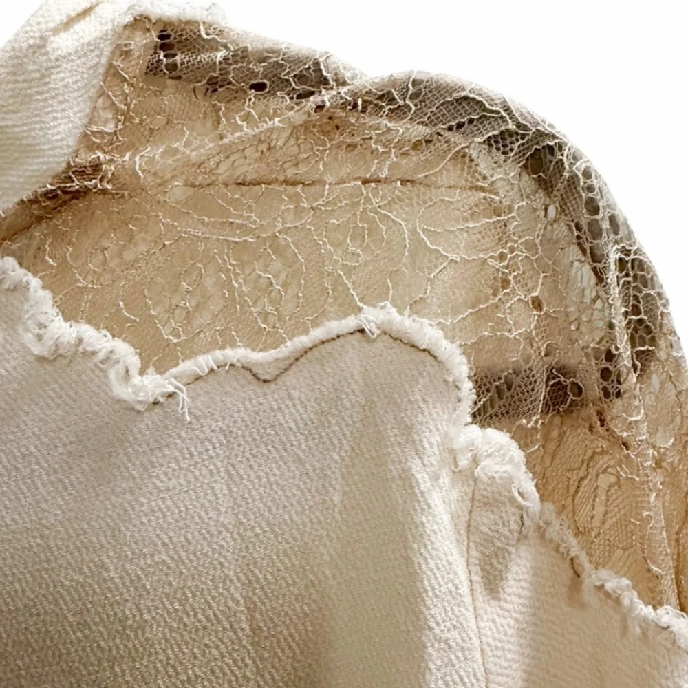 FREE PEOPLE Freya Blouse Ivory Size XS